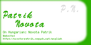 patrik novota business card